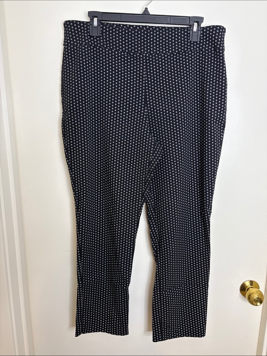 Counterparts Pants - Counterparts Black Straight Leg Polka Dot Pull-On Pants